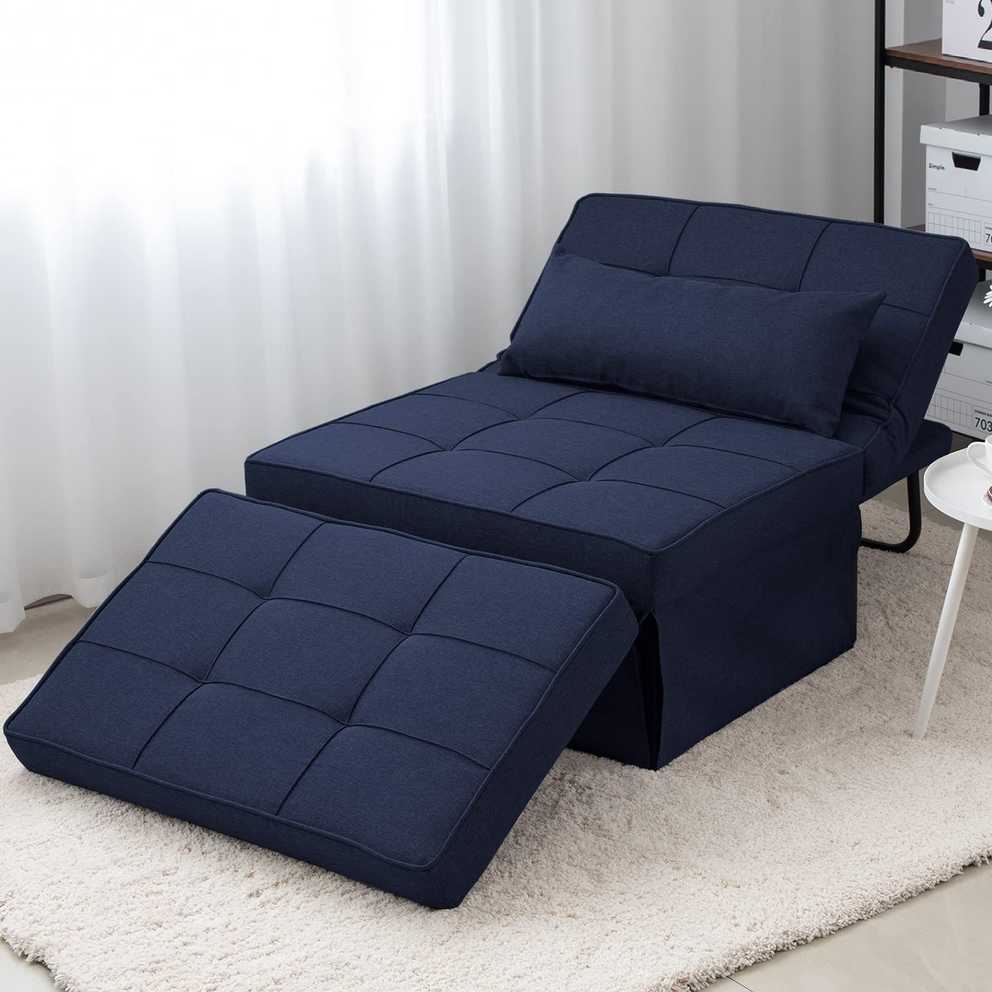 Featured Photo of Blue Folding Bed Ottomans