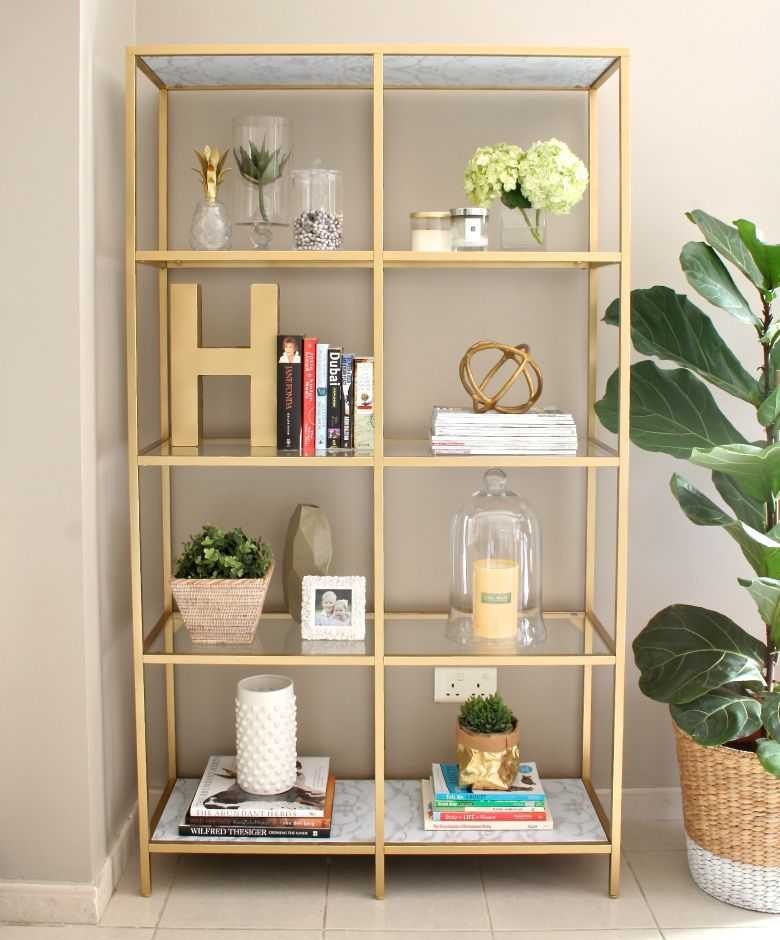 Featured Photo of Gold Bookcases