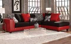 Red Black Sectional Sofas