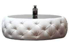 Round Leather Coffee Table  Decoration