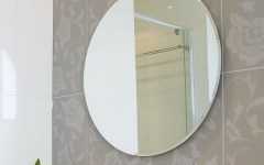Round Frameless Bathroom Wall Mirrors