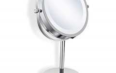 Chrome Led Magnified Makeup Mirrors
