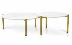Smart Round Marble Brass Coffee Tables