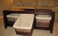 Coffee Tables with Basket Storage Underneath