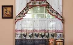 Traditional Two-piece Tailored Tier and Valance Window Curtains
