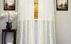 Ivory Knit Lace Bird Motif Window Curtain