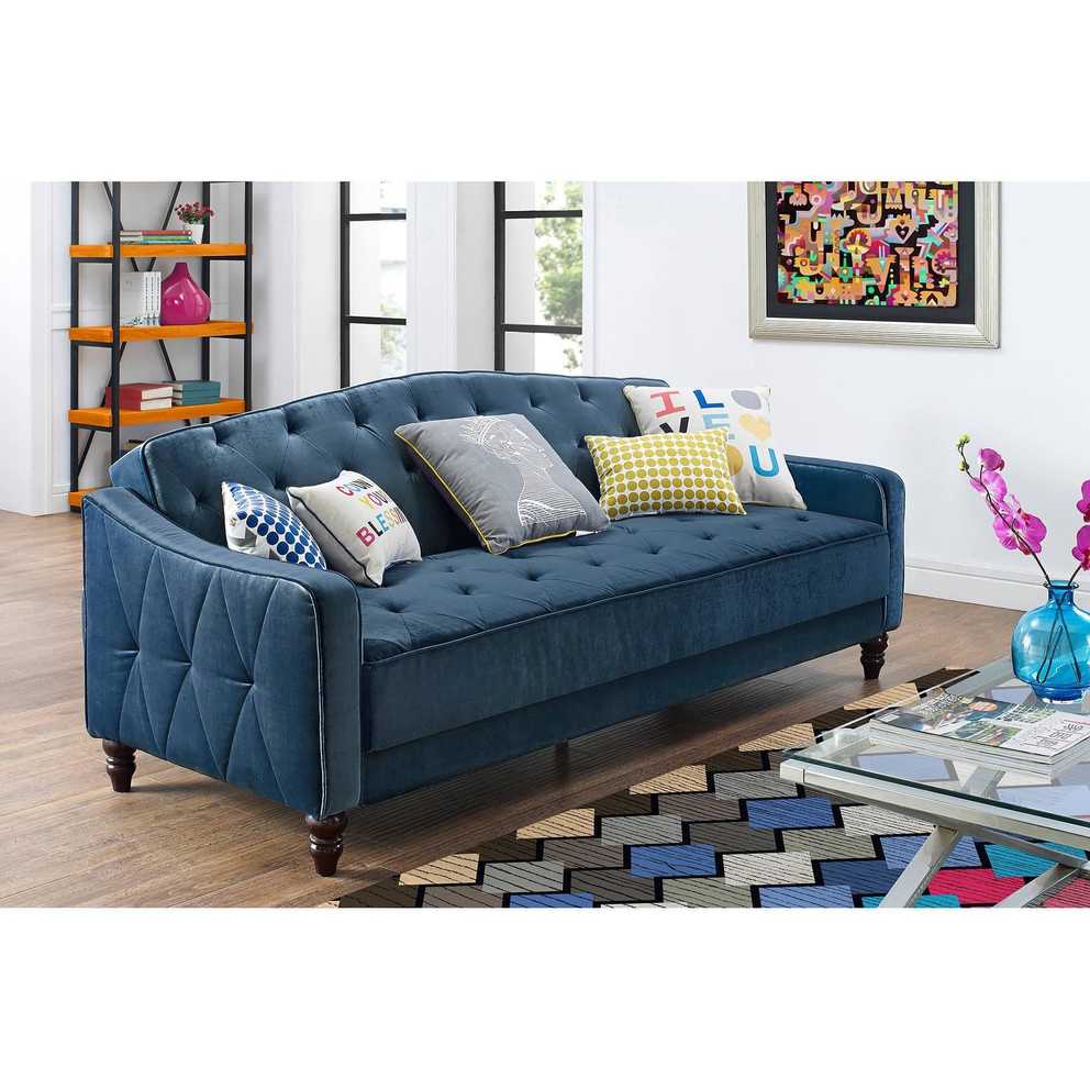 Coaster Company Black Accent Lounge Chair Futon Sofa Bed – Walmart Pertaining To Convertible Futon Sofa Beds (Photo 1 of 20)