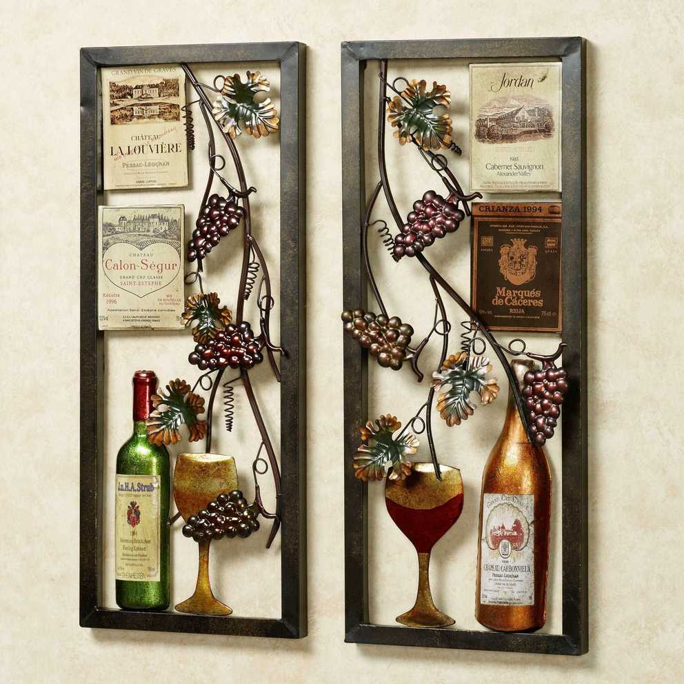 Valley Vineyard Metal Wall Art Set Pertaining To Kitchen And Dining Wall Art (Photo 6 of 20)