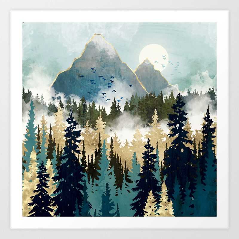 Misty Pines Art Printspacefrogdesigns | Society6 With Regard To Misty Pines Wall Art (Photo 1 of 15)