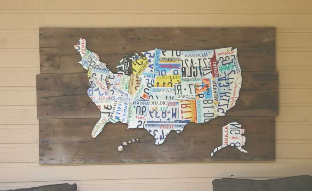 Featured Photo of License Plate Map Wall Art