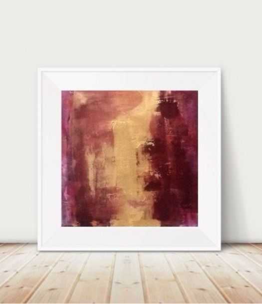 Featured Photo of Abstract Burgundy Wall Art