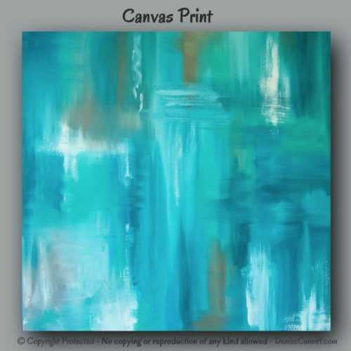 Oversized Teal Canvas Wall Art (Photo 9 of 10)
