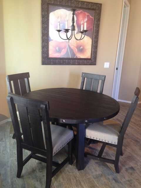 Featured Photo of Jaxon 5 Piece Extension Round Dining Sets With Wood Chairs
