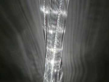 Chrome Crystal Tower Floor Lamps
