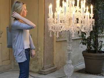 Crystal Bead Chandelier Floor Lamps