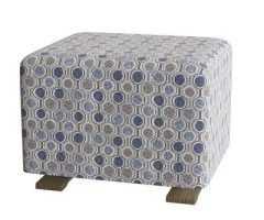 20 Collection of Beige Trellis Cylinder Pouf Ottomans