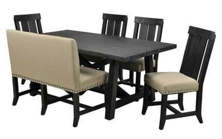 Jaxon 7 Piece Rectangle Dining Sets with Upholstered Chairs