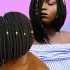 Center Parted Bob Braid Hairstyles