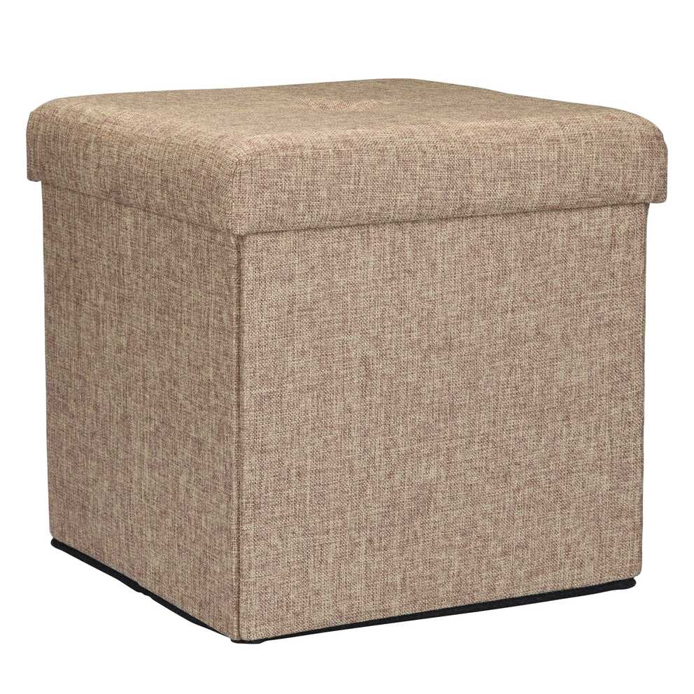 Popular Photo of Solid Linen Cube Ottomans