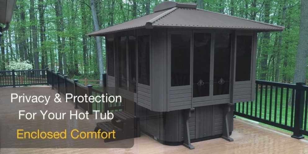 Featured Photo of Enclosed Hot Tub Gazebo