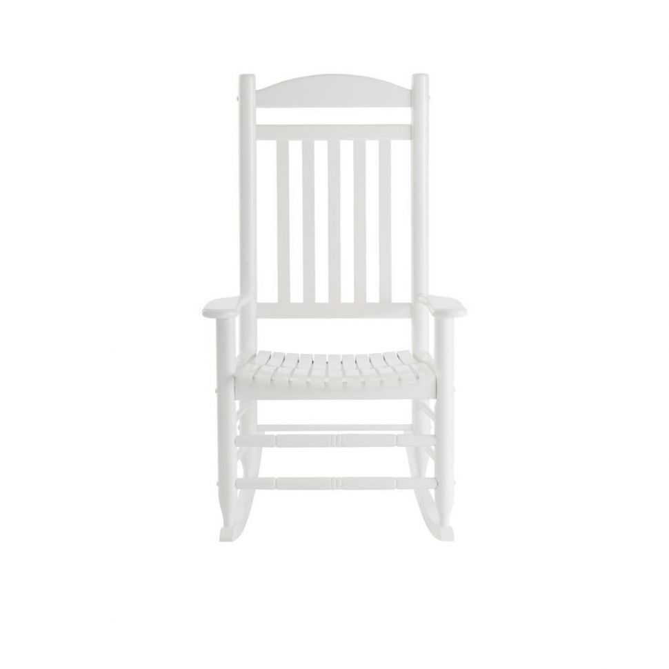 Hampton Bay Glossy White Wood Outdoor Rocking Chair It 130828w – The … For White Outdoor Rocking Chairs (Gallery 1 of 25)