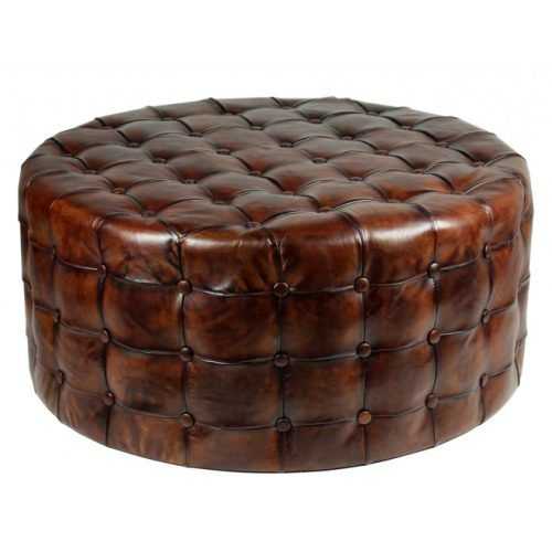 Brown Leather Ottomans (Photo 14 of 15)