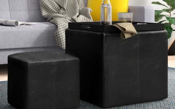 15 The Best Ottomans with Stool and Reversible Tray