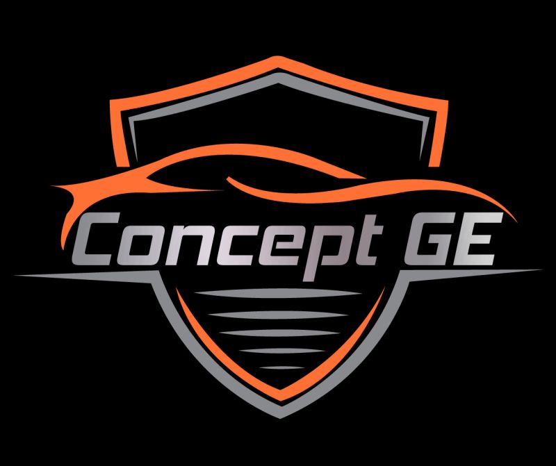 Concept GE Garage Equipment Logo black background