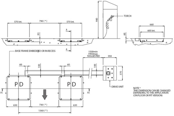 Play Detectors Shaker Plates Stand Alone Dimensions for MOT Bay from Concept Garage Equipment