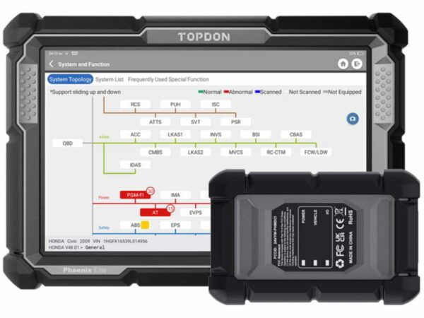 Phoenix Elite diagnostic scanner tablet phone from Concept Garage Equipment