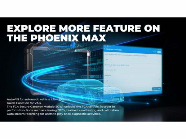 Phoenix MAX +VCI diagnostic scanner features from Concept Garage Equipment