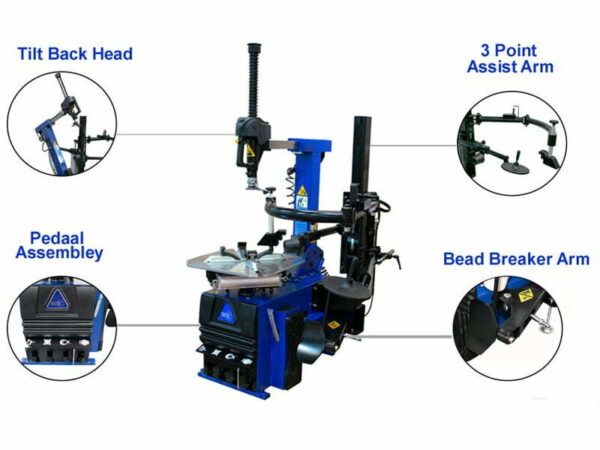 Tyre Changer Ecotek Package for Car or Motorcycle specs from Concept Garage Equipment