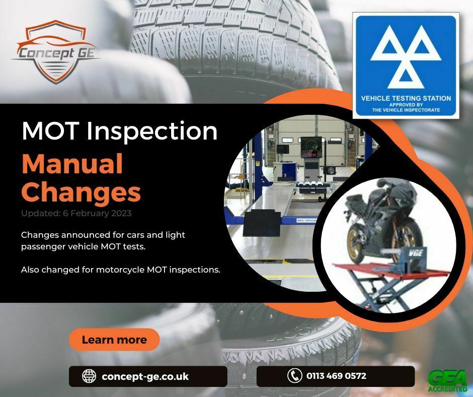 MOT manual Changes made 6th Feb 2023