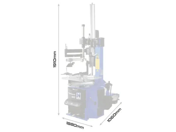 Hofmann Megaplan megamount 303 semi-auto tyre changer dimensions