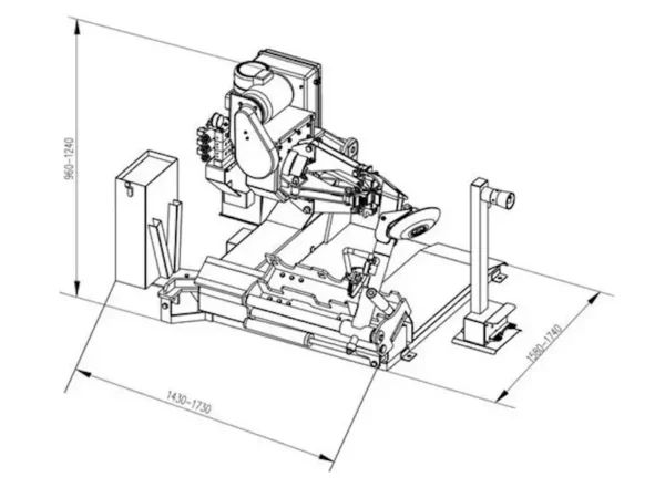 Hofmann Megaplan megamount 352 truck tyre changer dimensions