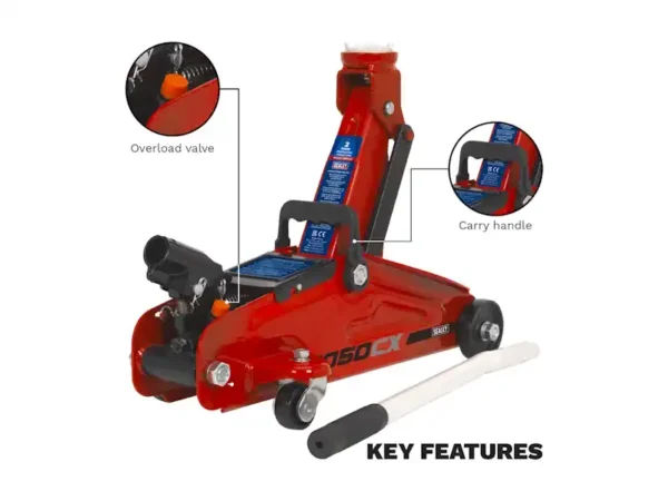 Trolley Jack 2 Tonne Features - Sealey Tools