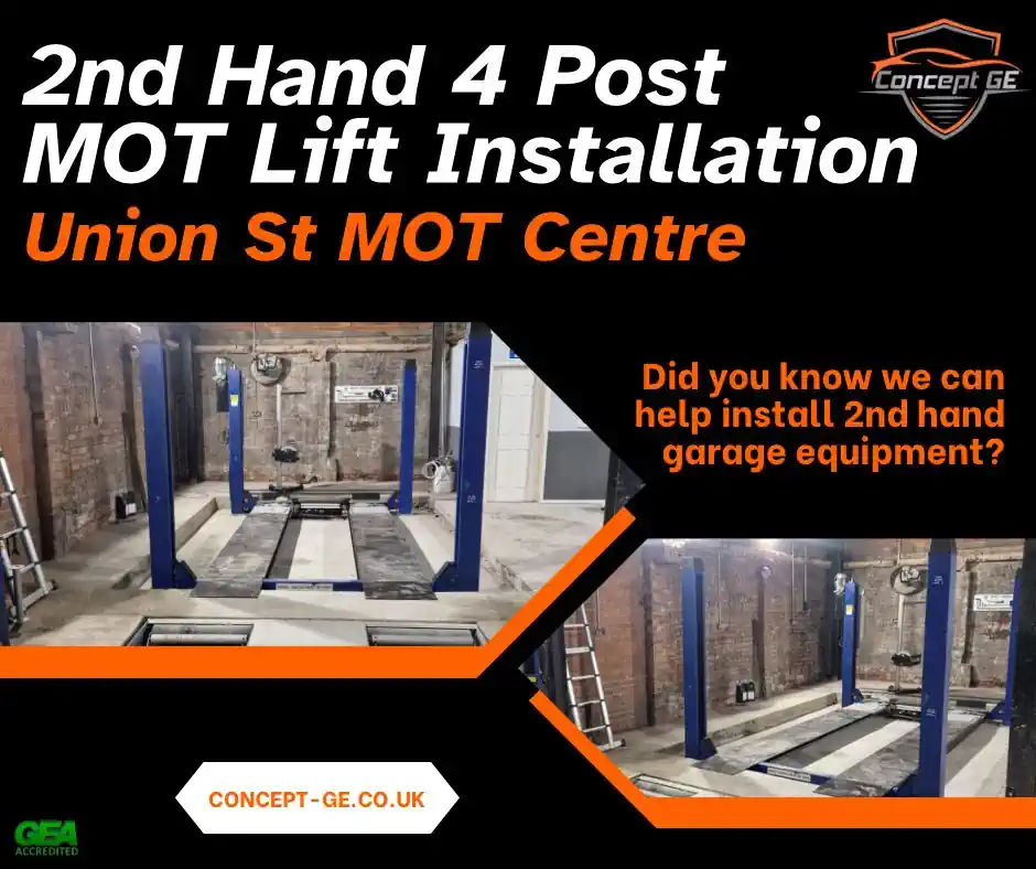 Union St Garage Blyth 4 Post MOT Lift Install