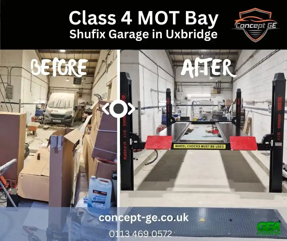 Class 4 mot bay installation in uxbridge by concept g e ltd