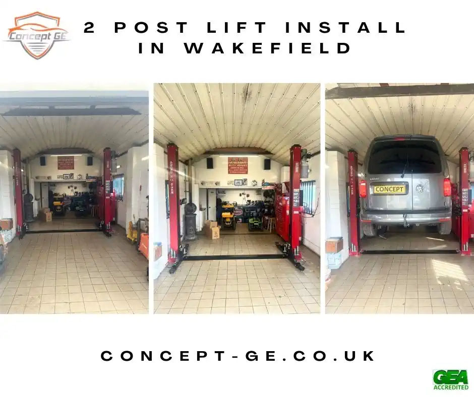 2 Post Car Lift Install for Home Garage in Wakefield