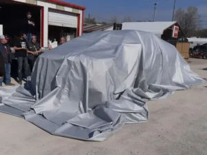 EV Fire Blanket XL Large Vehicle Covered