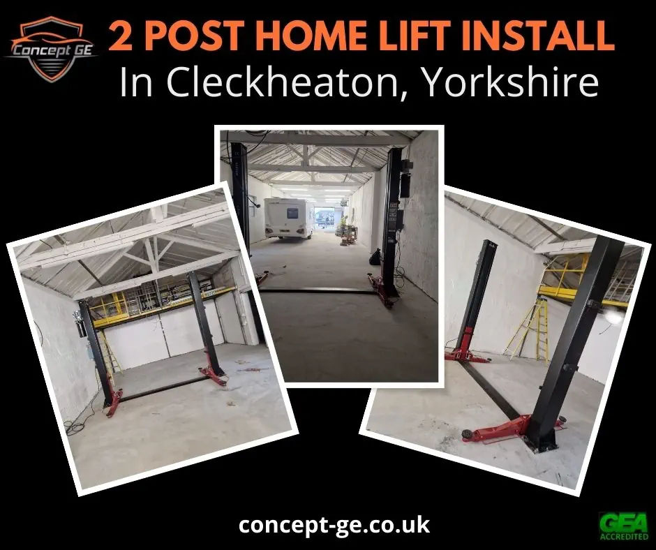 Garage Lift Install for Home Installation in Cleckheaton, Yorkshire