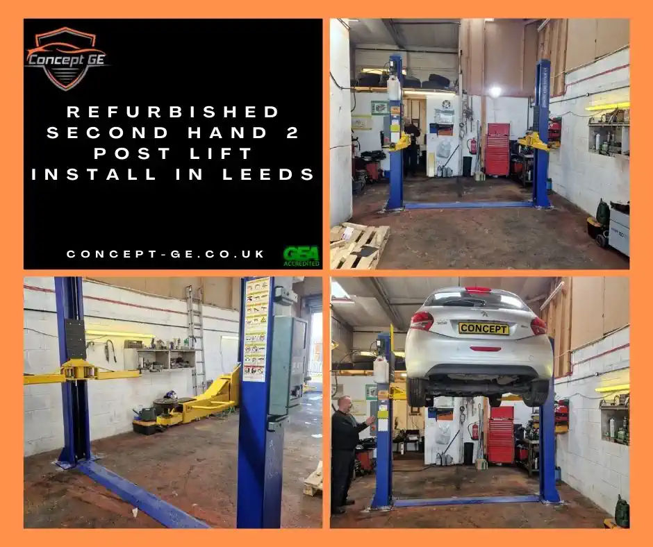 Refurbished 2 Post Car Lift Install in Leeds