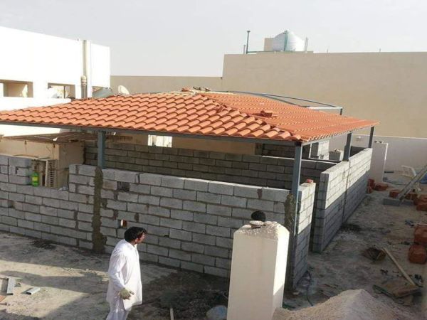 مشروع إنشاء الملاحق والمجالس الخارجية في حي الياسمين