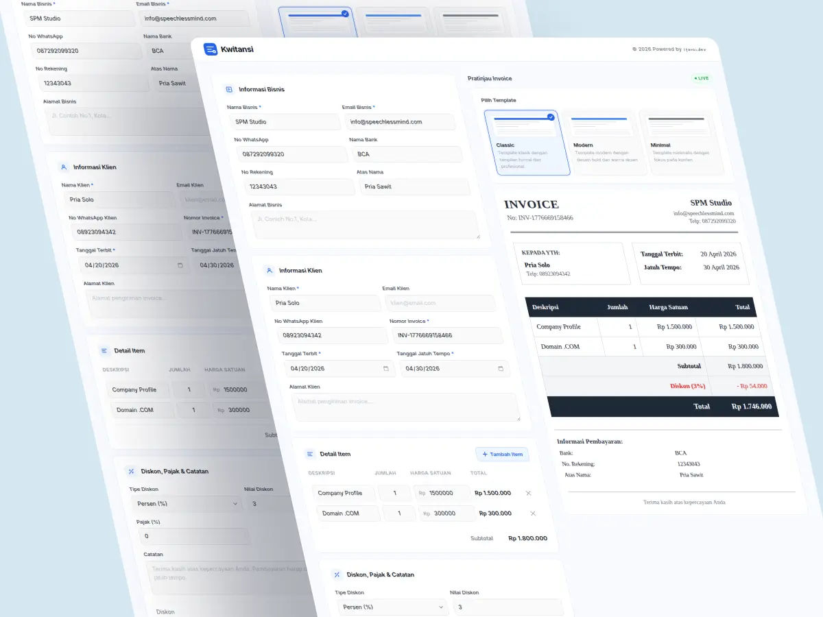 Kwitansi – Digital Invoice