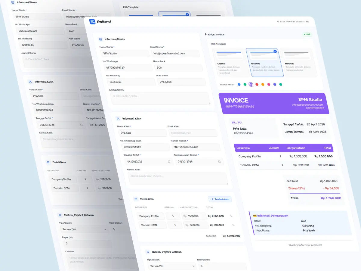 Kwitansi – Digital Invoice