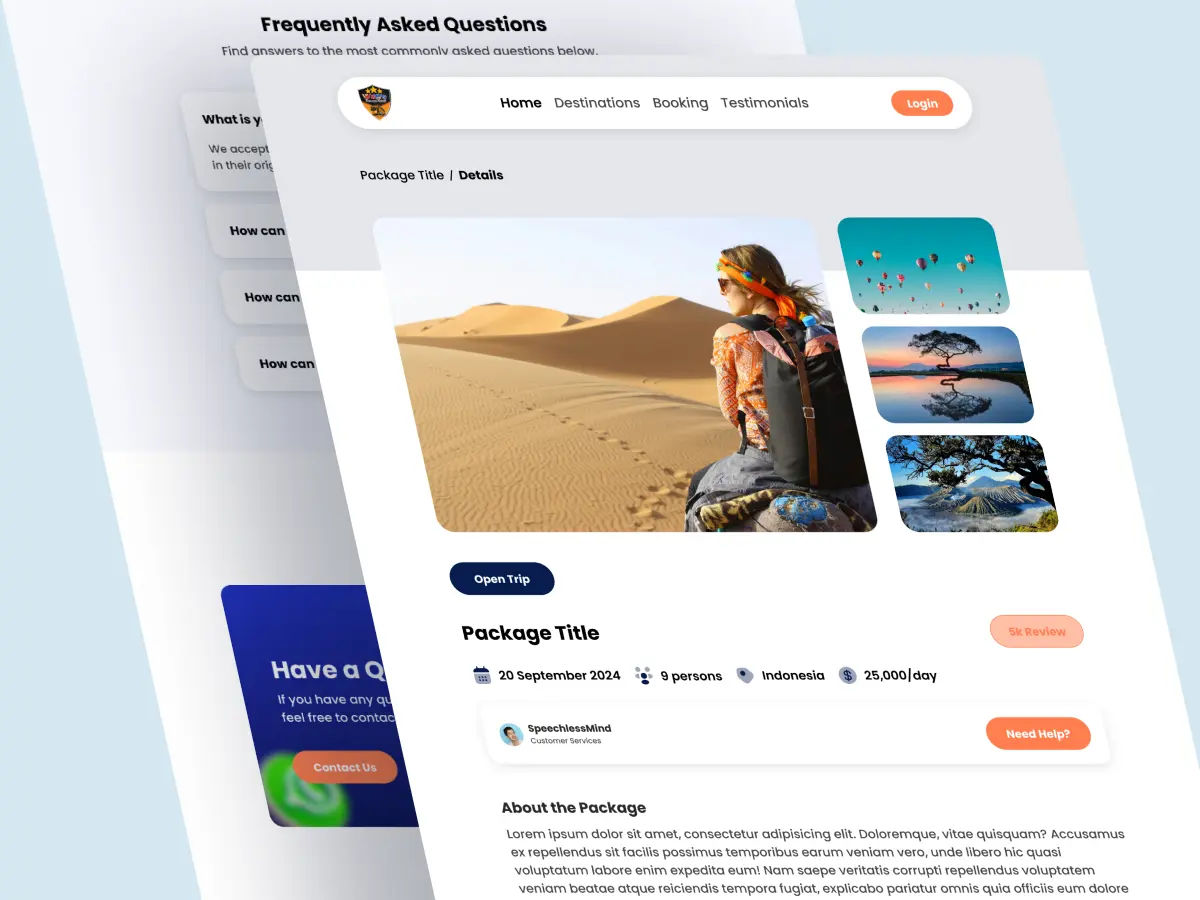WaWe Tour and Travel – Tour Package Booking Website UI/UX Design