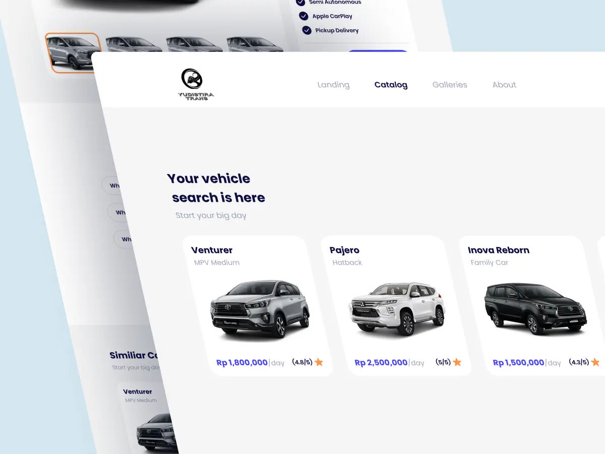 Rentcar Yudistira – Car Rental Booking Website Development
