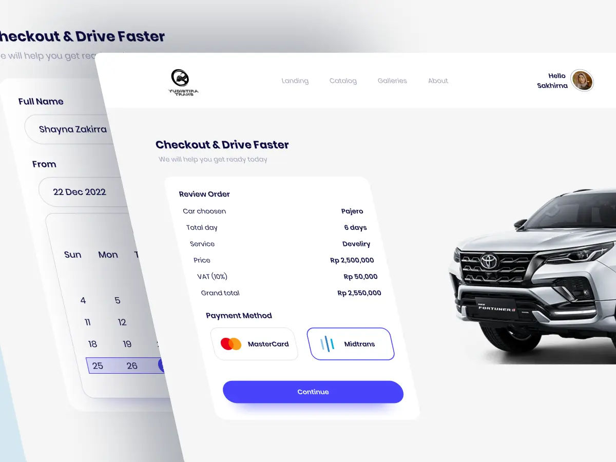 Rentcar Yudistira – Car Rental Booking Website Development