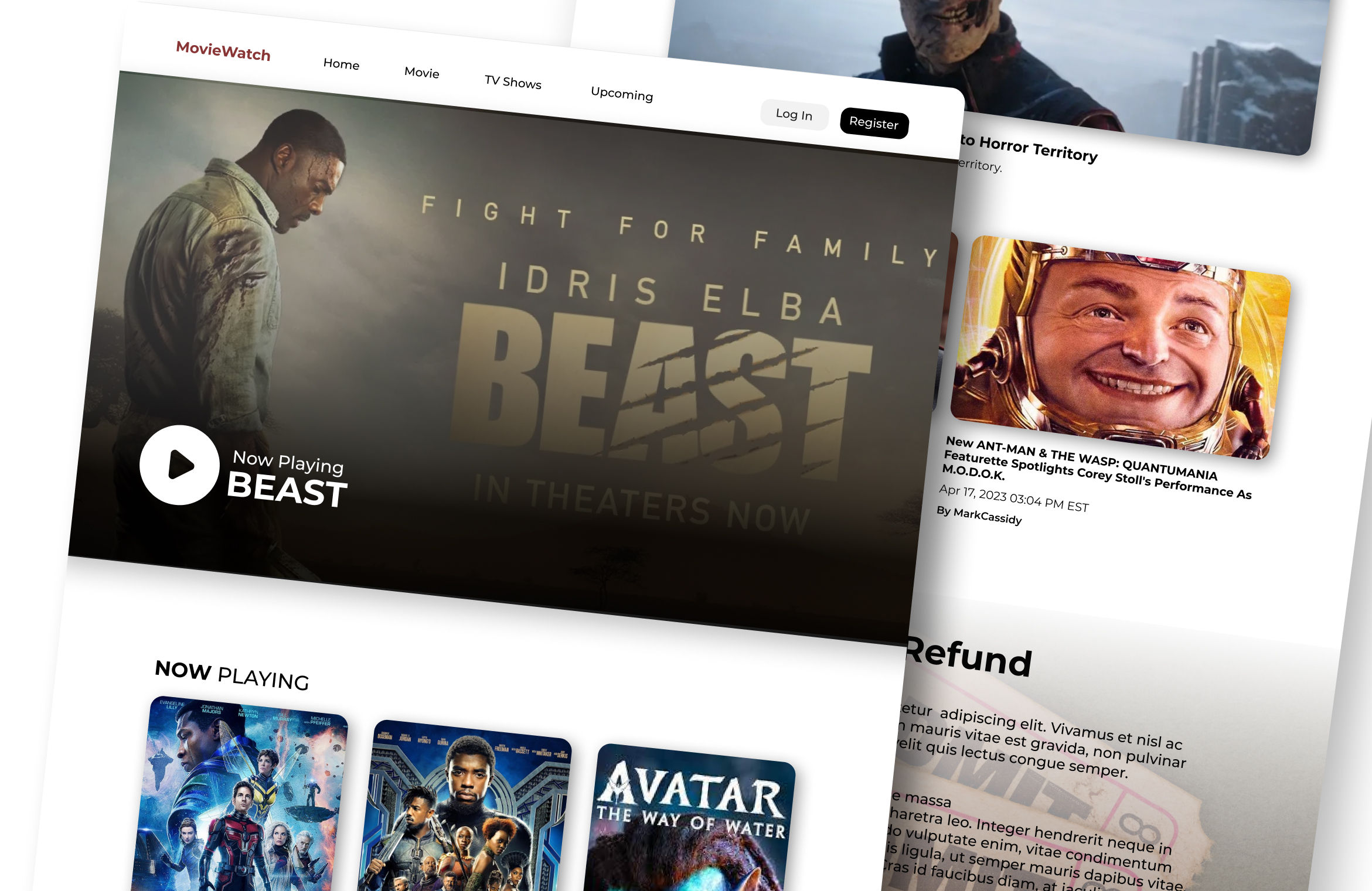 Landing Page Movie Web Design - Image 1