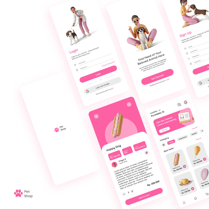 PetShop Mobile App UI/UX Design - Image 1